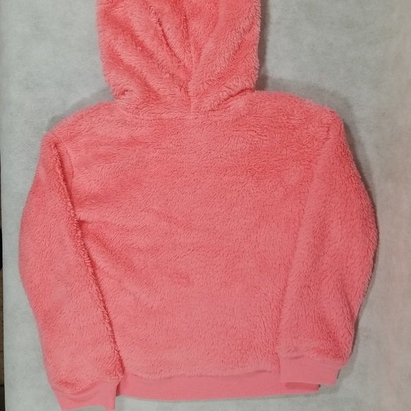 Jumping Beans Girls Size 4 Pink Sherpa Hoodie Pullover Sweatshirt Jacket NWT - Picture 4 of 4